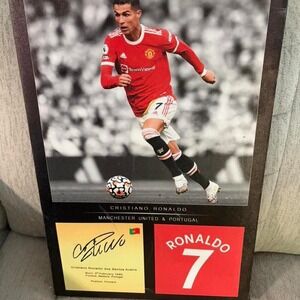 Cristiano Ronaldo Manchester United Canvas Wall Art Printed Soccer Poster